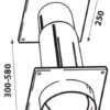 Abluft-Mauerkasten mit Verschluss-/Rückstauklappe – Ø150mm