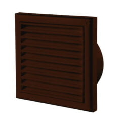 Lüftungsgitter mit Fliegengaze, braun 186×186 mm für Ø125 mm