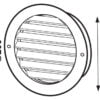 Lüftungsgitter mit Fliegengaze, braun Ø200 mm für Ø150 mm