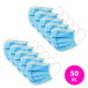 Gesichtsmaske 3-lagig mit Gummibindern – 50 Pack